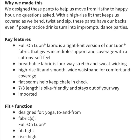 Lululemon High Times Garden Party 7/8 Pant Luon 2 - Picture 10 of 10
